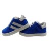 Sneaker primo passo in camposcio con lacci e zip laterale