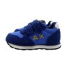 Sneaker in camoscio e tessuto con doppio velcro