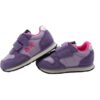 Sneaker in camoscio e tessuto con doppio velcro