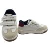 Sneaker in pelle con doppio velcro