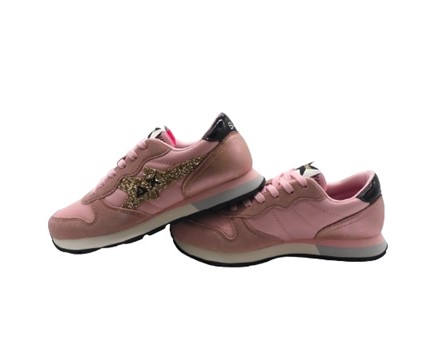 Sneaker ginnica in pelle con lacci