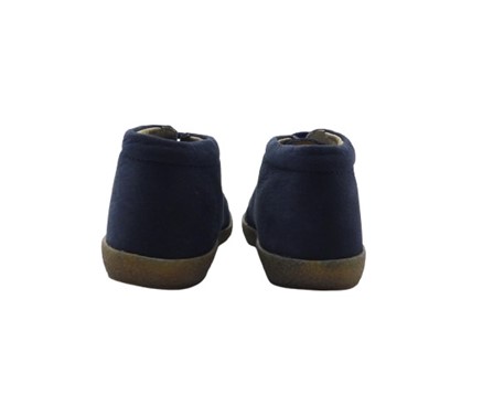 Sneaker primo passo in camoscio con lacci