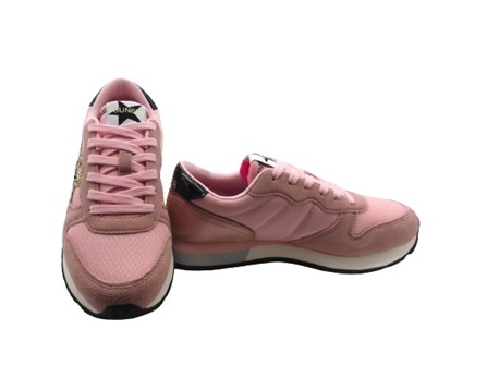 Sneaker ginnica in pelle con lacci