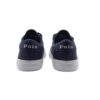 Sneaker in pelle con velcro e lacci