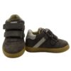 Sneaker primo passo in camoscio con doppio velcro