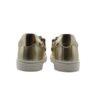Sneaker primo passo in pelle laminata lacci e zip