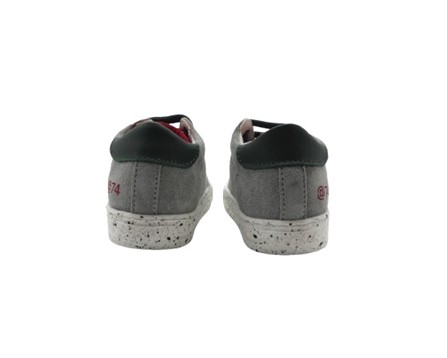 Sneaker primo passo in camoscio con lacci