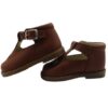 Scarpa due occhi in pelle con fibbia