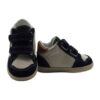 Sneaker primo passo in pelle con doppio velcro
