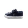 Sneaker in pelle con velcro e lacci
