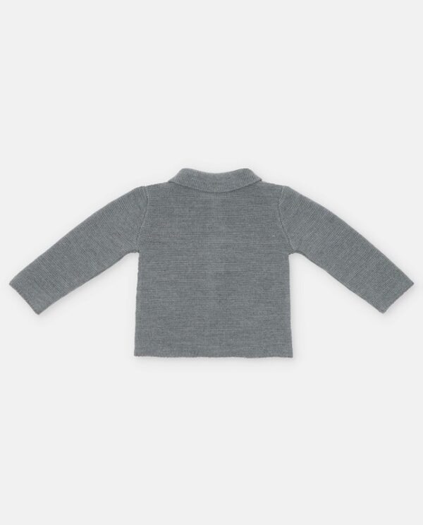 Cardigan lungo con colletto e taschine