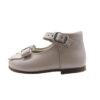 Ballerina primo passo in pelle con fiocco