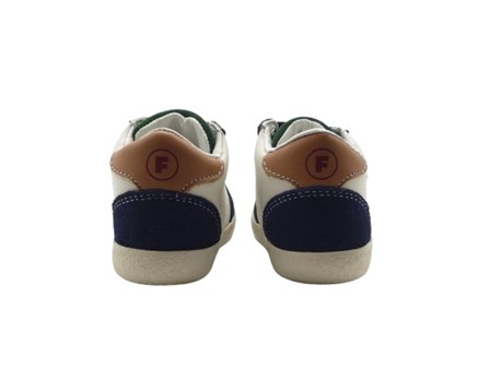 Sneaker primo passo in pelle con doppio velcro