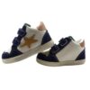 Sneaker primo passo in pelle con doppio velcro