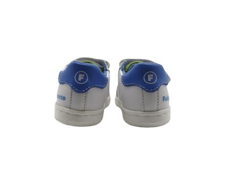 Sneaker primo passo in pelle con doppio velcro