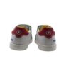 Sneaker primo passo in pelle e camoscio con doppio velcro