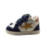 Sneaker primo passo in pelle con doppio velcro