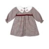 Vestito pied de poule con colletto
