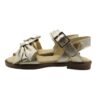Sandalo in pelle laminata con fiocco