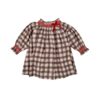Vestito a quadretti con dettagli ricamo punto smock