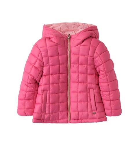 Giubbotto imbottito reversibile con cappuccio