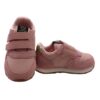 Sneaker in camoscio e tessuto con doppio velcro