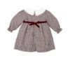 Vestito pied de poule con colletto