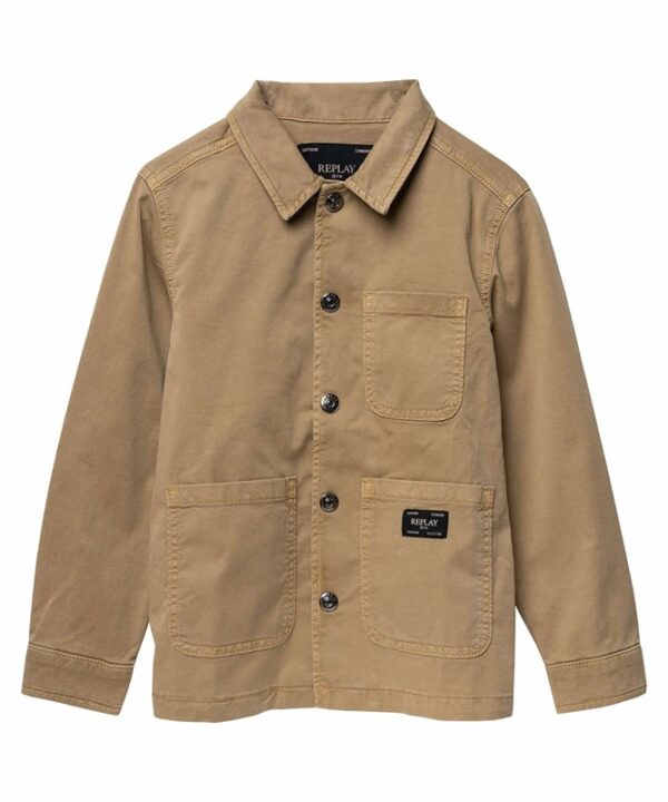 Camicia con taschine e stampa sul retro