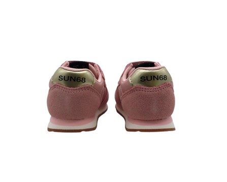 Sneaker in camoscio e tessuto con doppio velcro