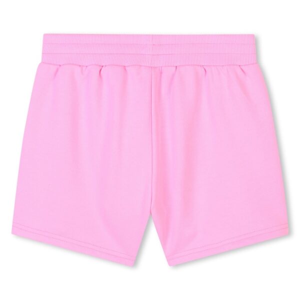 Short in felpa con stampa glitter