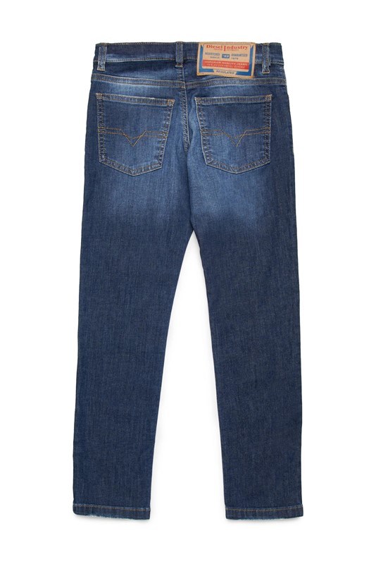 Jeans straight scuro sfumato