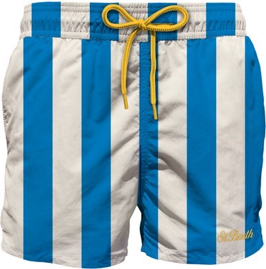 Costume mare media lunghezza con stampa righe