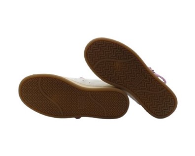Sneaker in pelle e camoscio con lacci