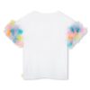 T-shirt mezza manica con tulle e stampa