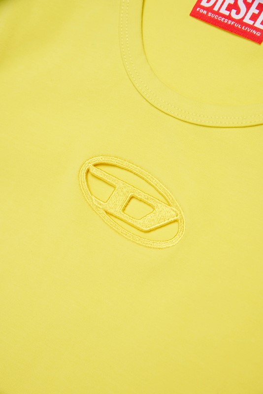 T-shirt con logo oval d cut-out