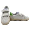 Sneaker in pelle con doppio velcro