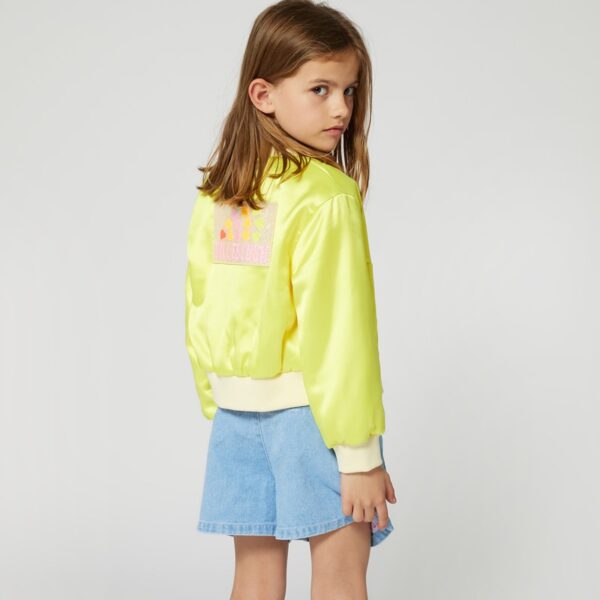 Short in denim con pailettes