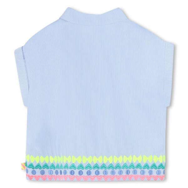 Camicia a righe con ricami alla base