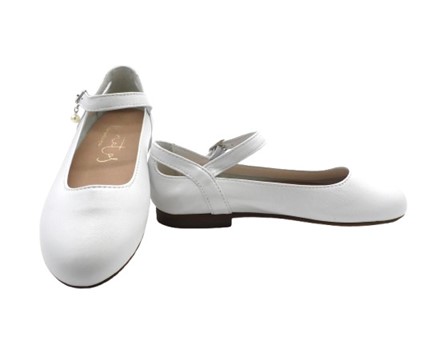 Ballerina in pelle con cinturino