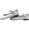 Ballerina in pelle con cinturino