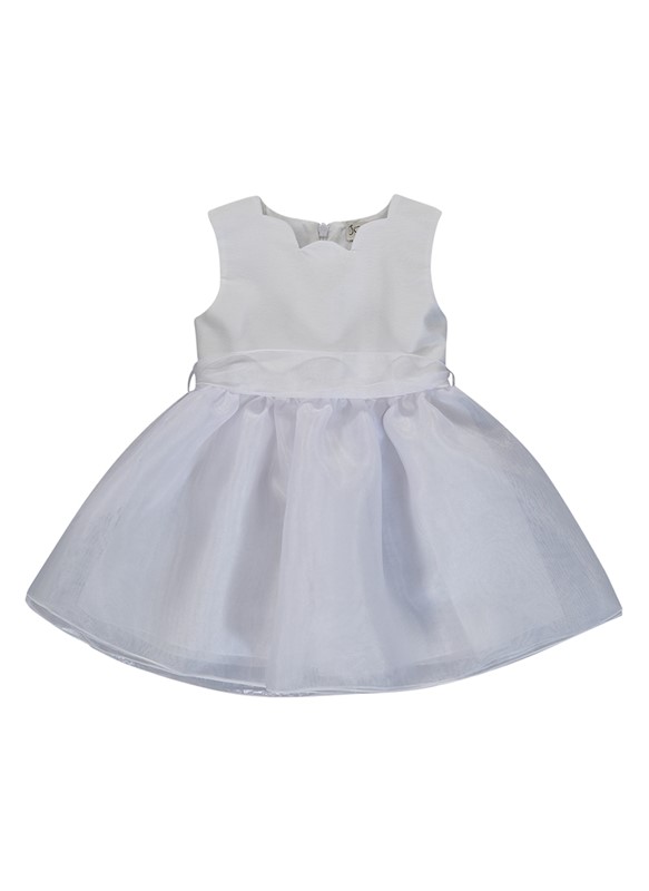 Vestito smanicato scollo ondulato