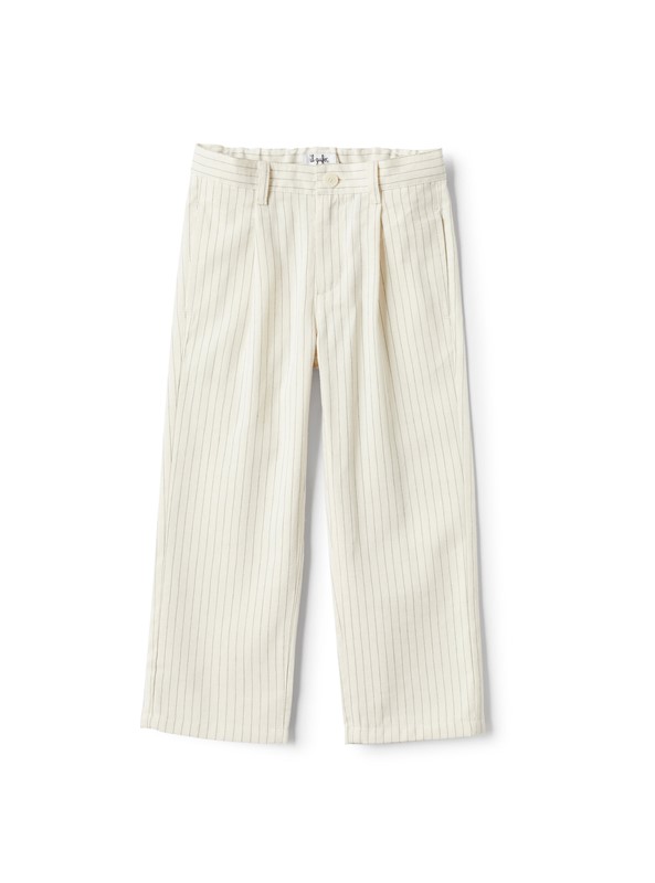 Pantalone lungo motivo gessato