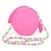 Borsa uccellino con tracolla perline