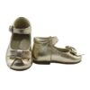 Ballerina primo passo in pelle con fiocco