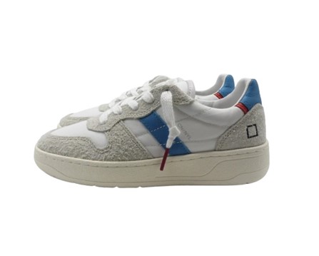 Sneaker in pelle e camoscio con lacci