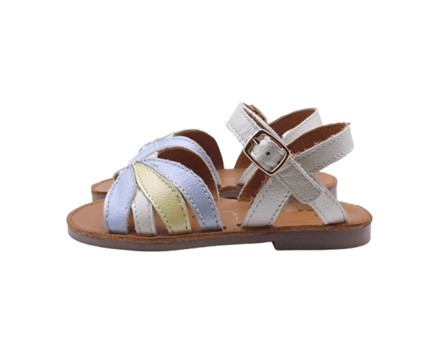 Sandalo in pelle con fibbia