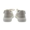 Sneaker in pelle con lacci in raso