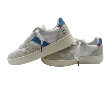 Sneaker in pelle e camoscio con lacci