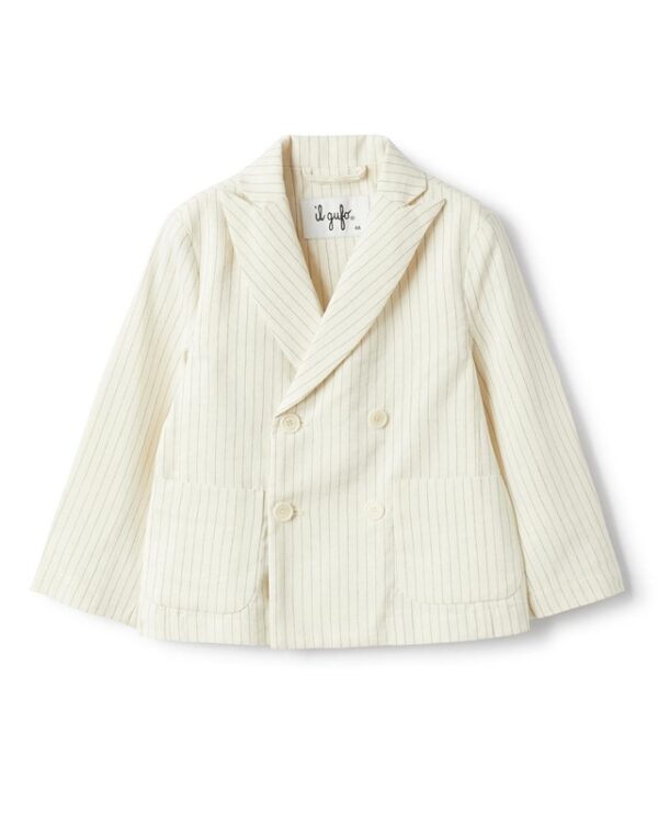 Blazer doppio petto in cotone gessato