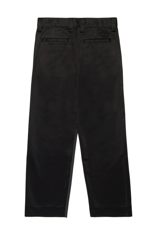 Pantalone doppio tessuto con logo oval d
